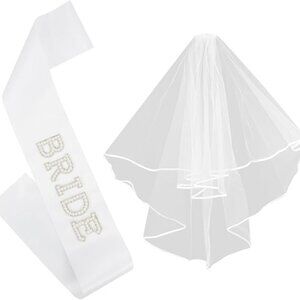 ✨ Bride to Be Sash & Veil Set – Bachelorette, Bridal, Engagement